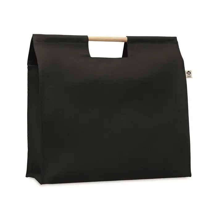 Schwarze Einkaufstasche Organic Canvas MERCADO TOP – Nachhaltig, stilvoll, robust, geräumig