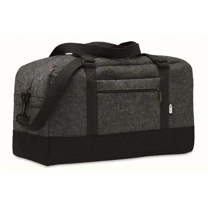 INDICO BAG Weekender aus RPET-Filz, Dunkelgrau, Stilvoll und Umweltfreundlich