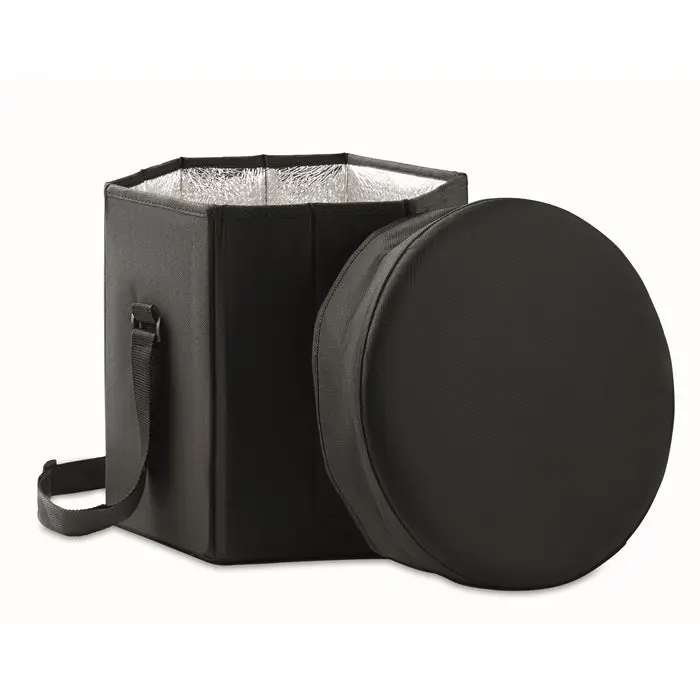 SEAT & DRINK Klappbarer Hocker/Tisch in Schwarz – Multifunktional & Stilvoll