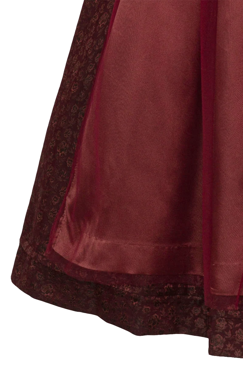 Midi Samt-Dirndl - bordeaux