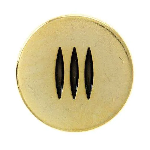 Metallknopf Streifenmuster Muster Gold – Öse MK-381G-1SCHW