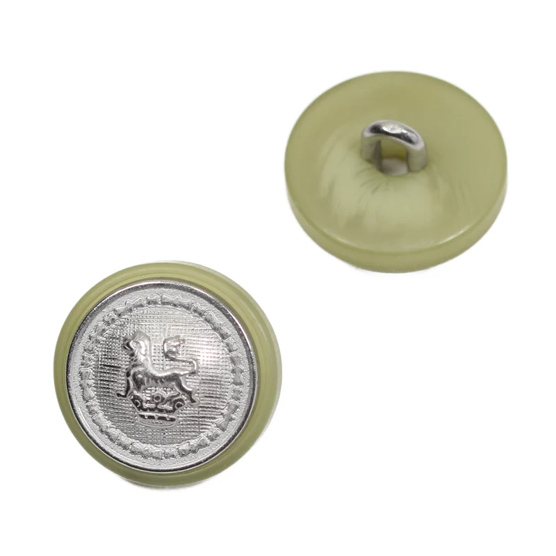 Metallknopf Wappenmotiv Löwenwappen Grau – Trachtenknopf MK-370S-9