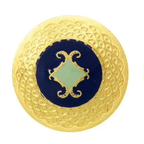 Metallknopf Wappenmotiv Gold – Trachtenknopf MK-310G-BLGRUE
