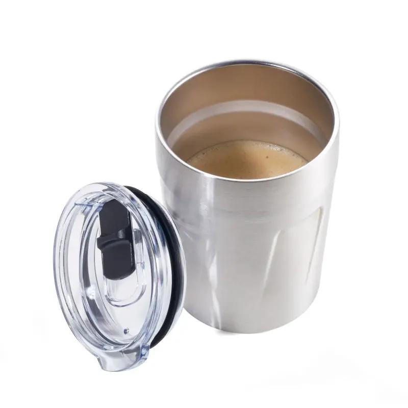 Troika Thermo-Becher ESPRESSO DOPPIO – Stilvoller silberner Isolierbecher