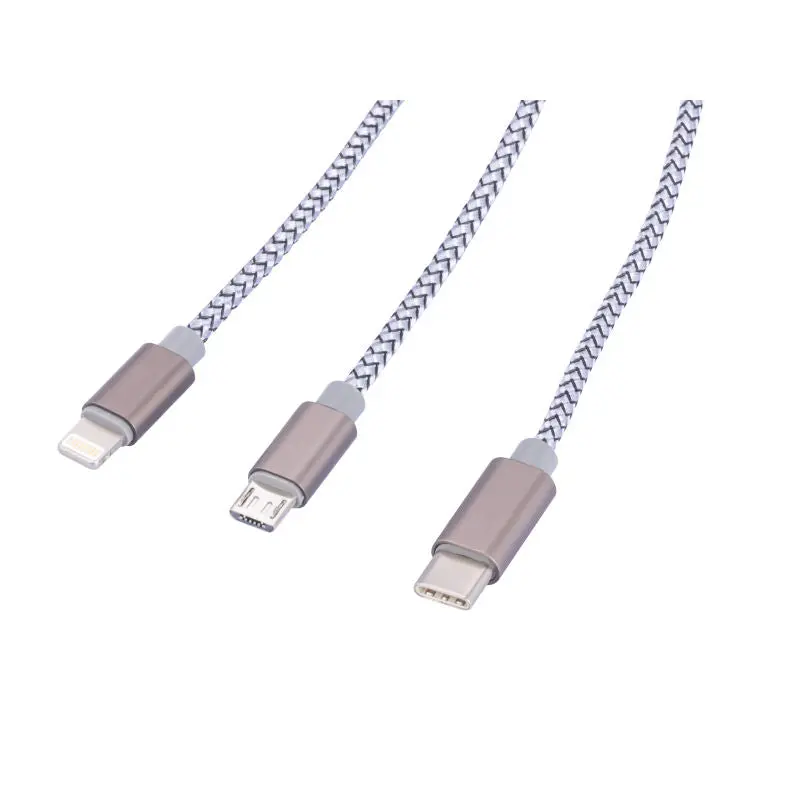 Troika DREIZACK Ladekabel - Multifunktional in Grau