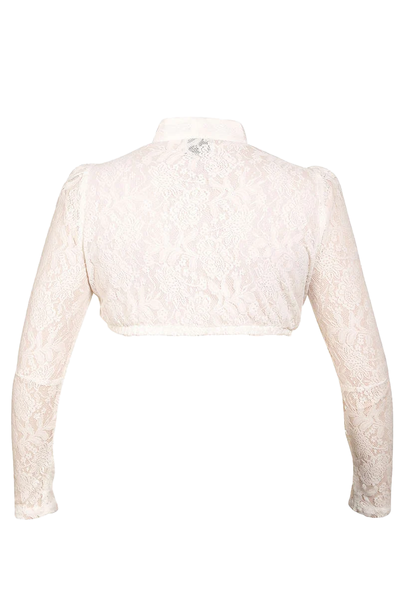 Dirndlbluse mit Herzausschnitt langarm
