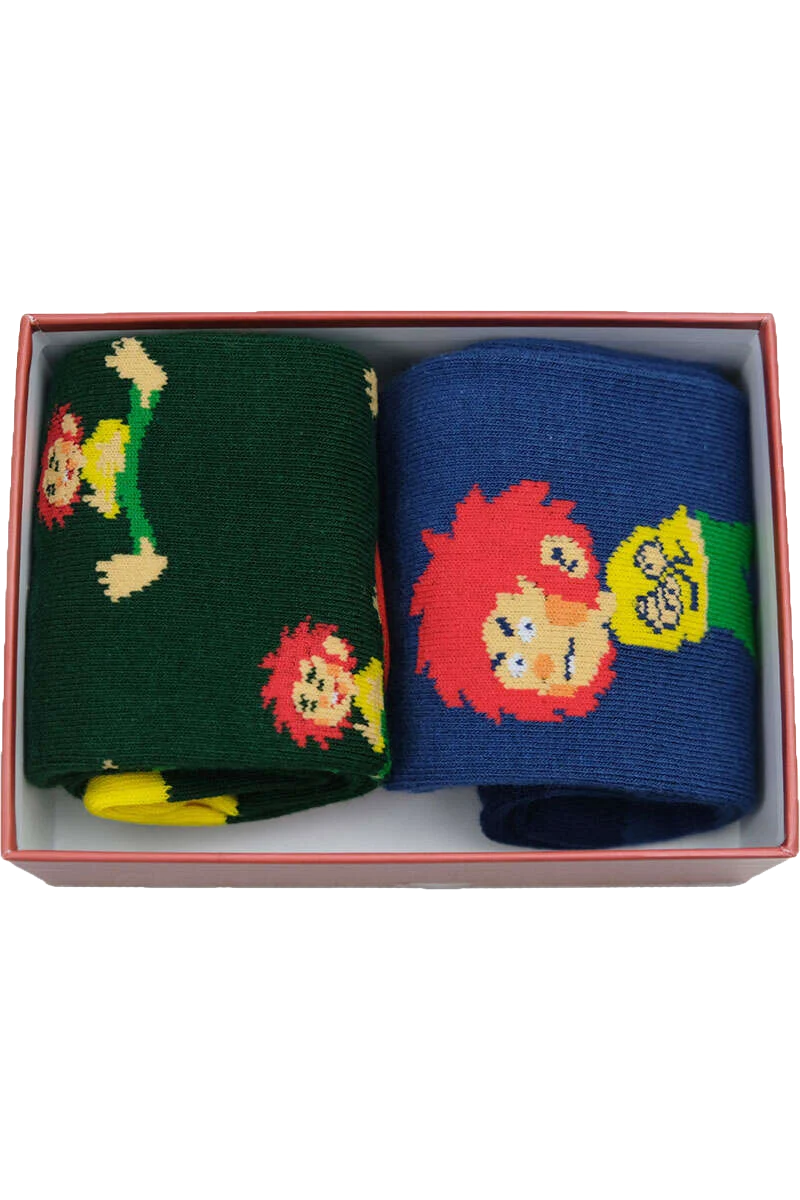2 Paar Socken in Sockenbox für Kinder- mit Pumuckl