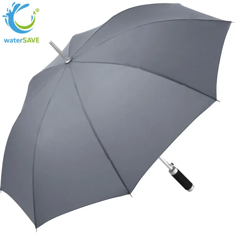 Windmatic AC-Alu-Stockschirm mit waterSAVE Bezug Grau Windfest & Nachhaltig Stilvoller Regenschutz