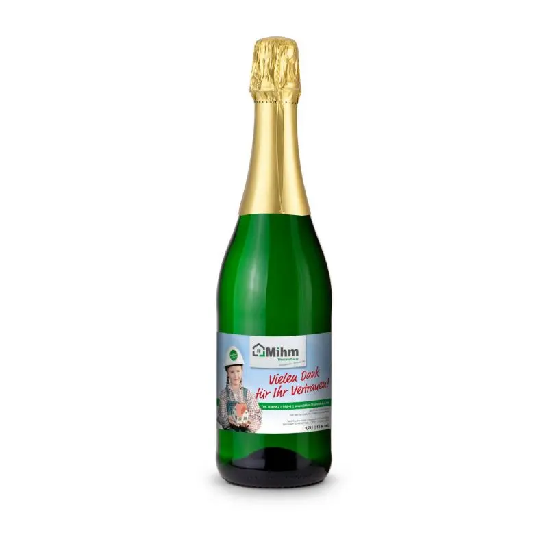 Edle Sekt Cuvée in Grün-Gold-Flasche, 0,75l – Perfekt für festliche Anlässe