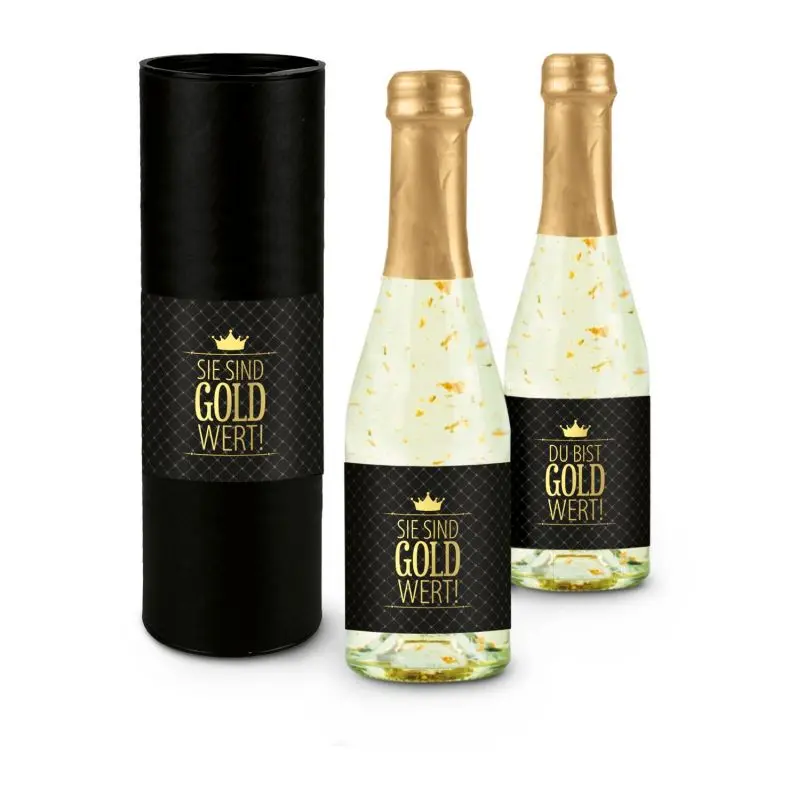 Exklusive 2L Flasche Golden Flakes – Du bist Gold wert – Ein glänzendes Geschenk