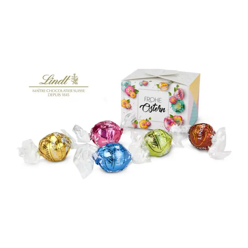 Lindt Pralinenbox, 6 Lindorkugeln mit Frohe Ostern Design