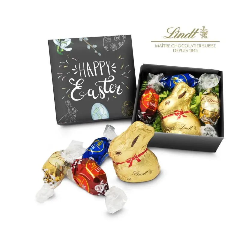 Lindt Osterkorb, auch personalisierbar mit individuellem Druck möglich