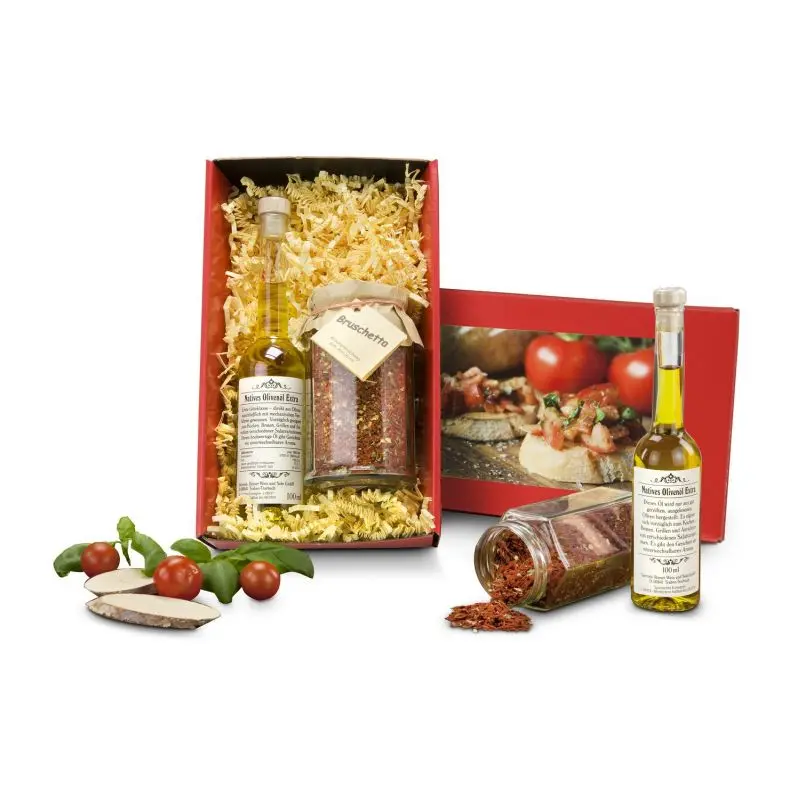 Bruschetta Geschenkset - Italienische Delikatessen für Zuhause