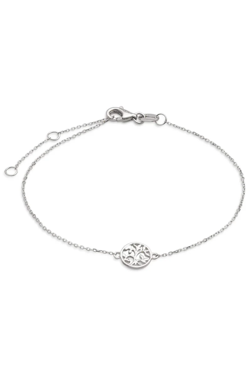 XENOX FINE XG4412 Damen Armband Lebensbaum 9 Karat (375) Weißgold 18 cm