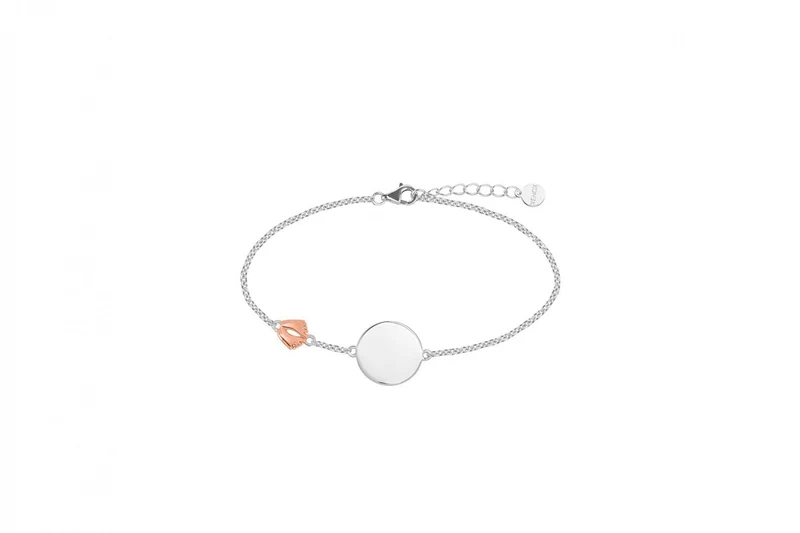 Damen-Armband Babyfüße 925 Sterling Silber rosé 18,5cm XS3491R