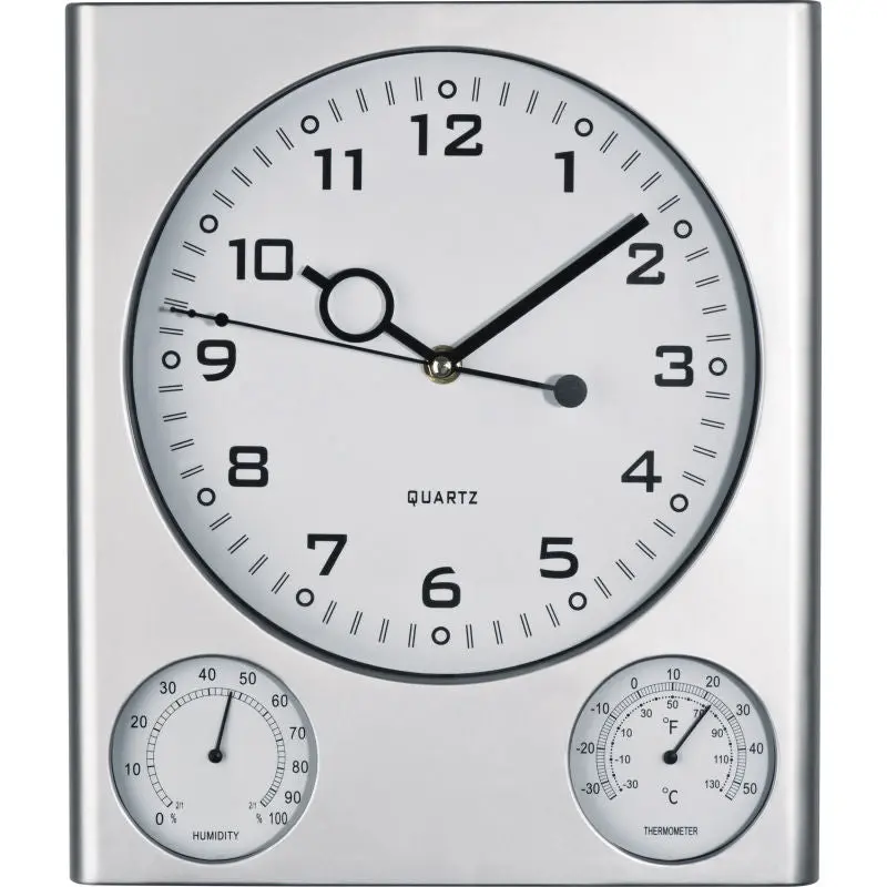 Wanduhr Den Haag - Stilvolles Silbergrau, Modernes und Elegantes Design