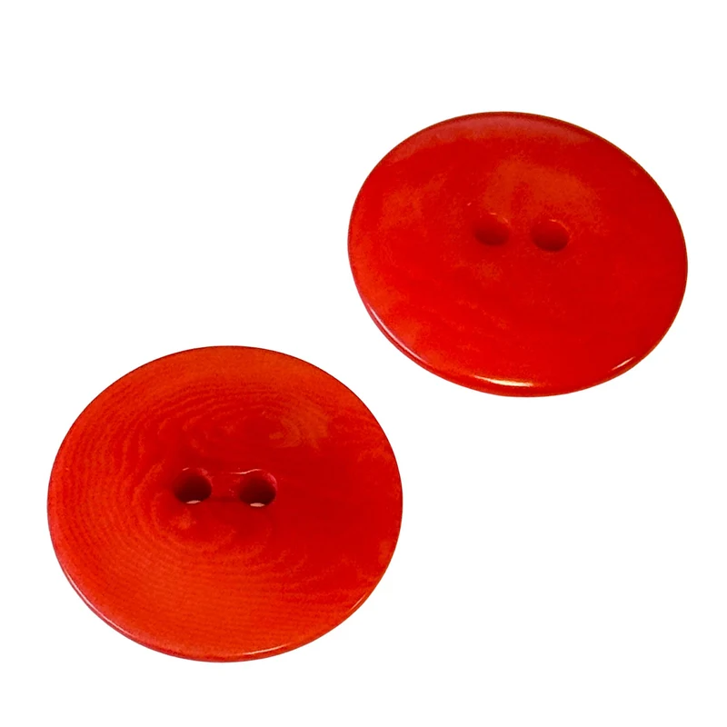Steinnuss Knopf Rot 2-Loch STN-5