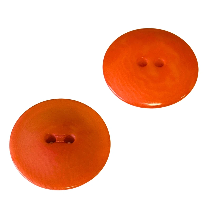 Steinnuss Knopf orange 2-Loch STN-5