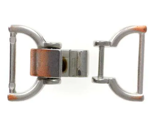 Steckschließe Klickschnalle Silber/Kupfer 20 mm – Metallschnalle MPS-1