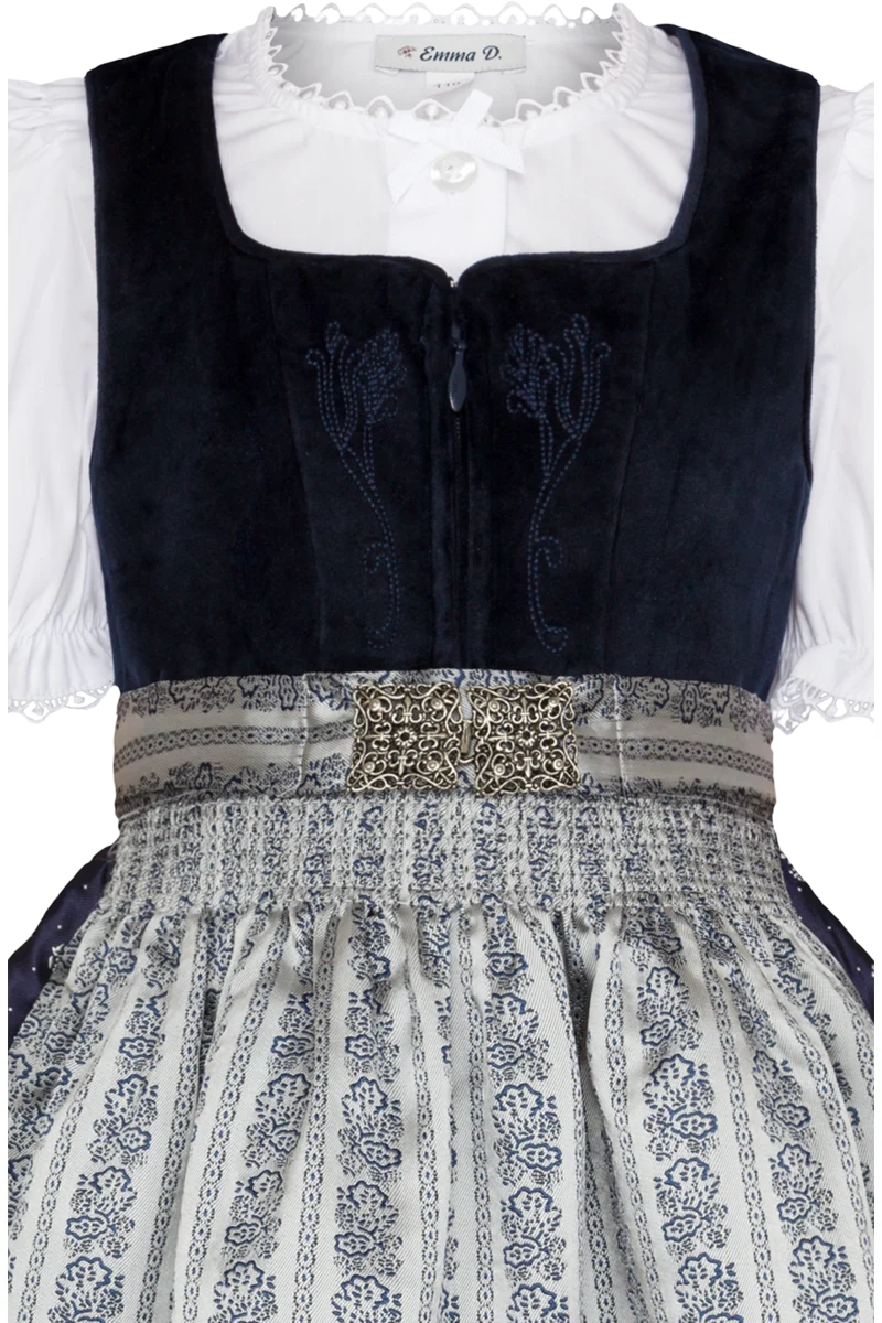Kinder Samtdirndl mit Bluse