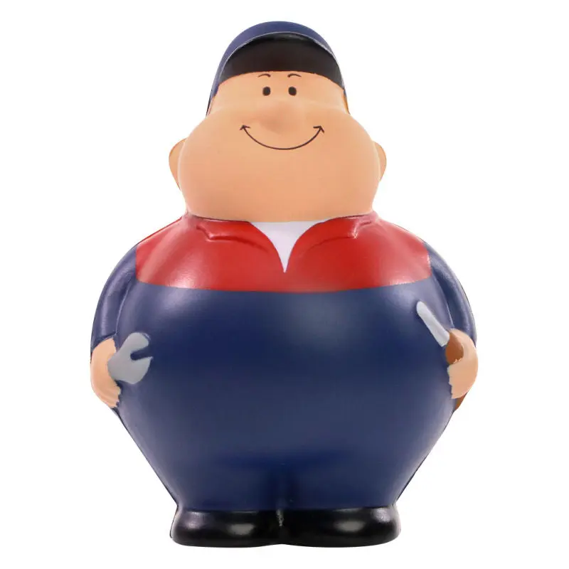 SQUEEZIES Mechaniker Bert - Bunter Stressball, Handtrainer, Anti-Stress Spielzeug, Multicolor