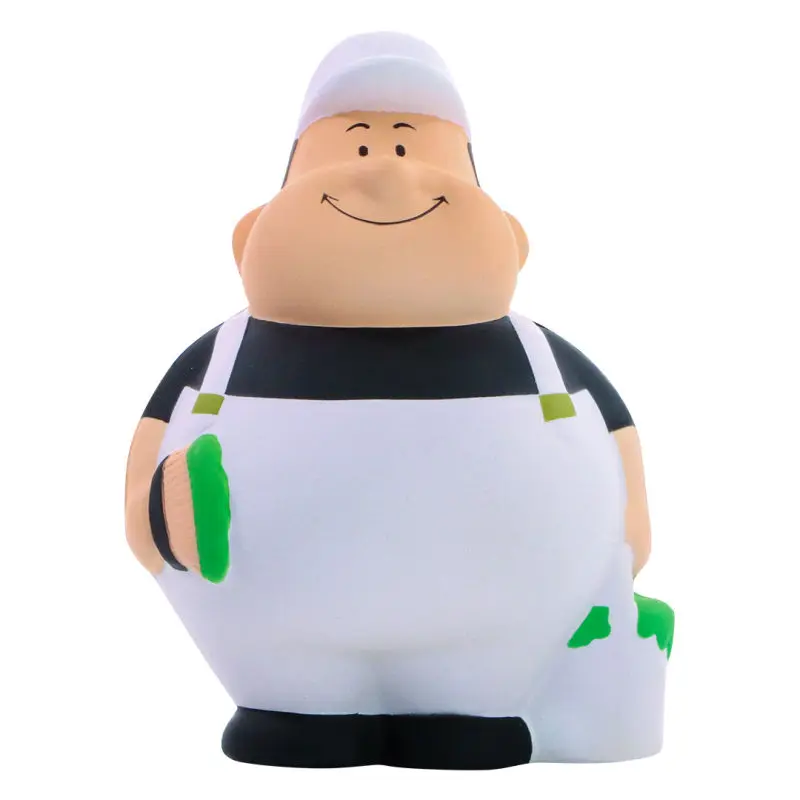 SQUEEZIES Maler Bert mit Kappe - Bunter Stressball, Handtrainer, Anti-Stress Spielzeug, Multicolor