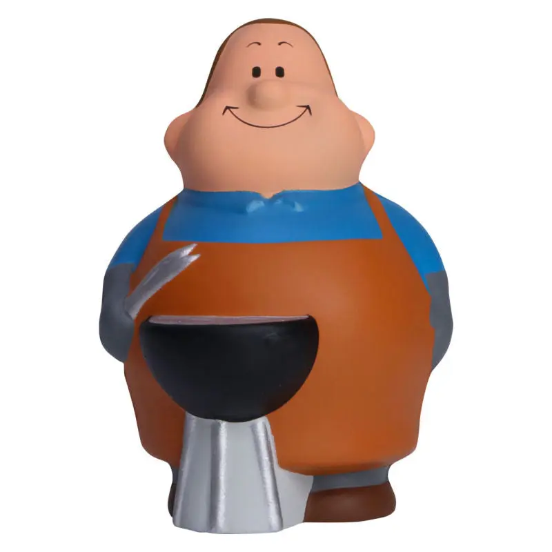 SQUEEZIES BBQ Bert Stressball, Buntes Anti-Stress Spielzeug, Beruhigender Grillmeister Stressabbau