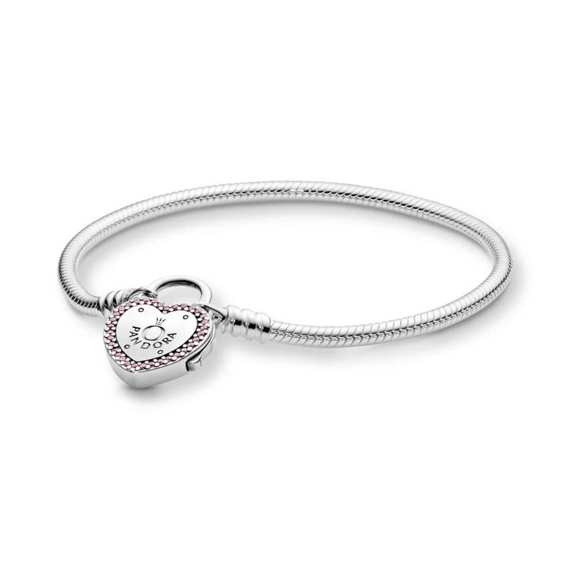 Pandora Armband Damen Moments Silber Rosa 596586FPC 17