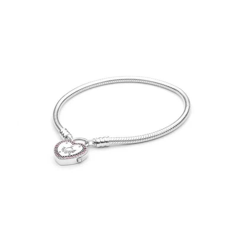 Pandora Armband Damen Moments Silber Rosa 596586FPC 17