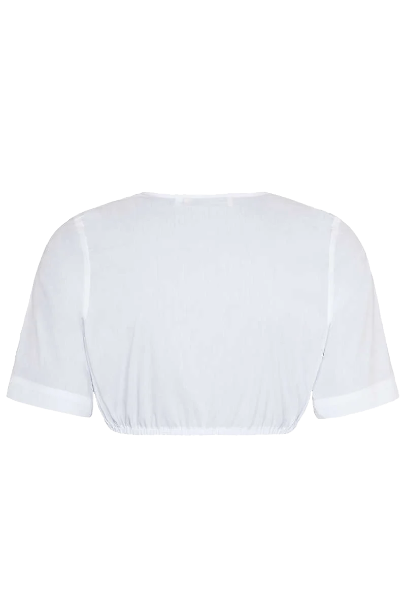 Dirndlbluse mit V-Ausschnitt