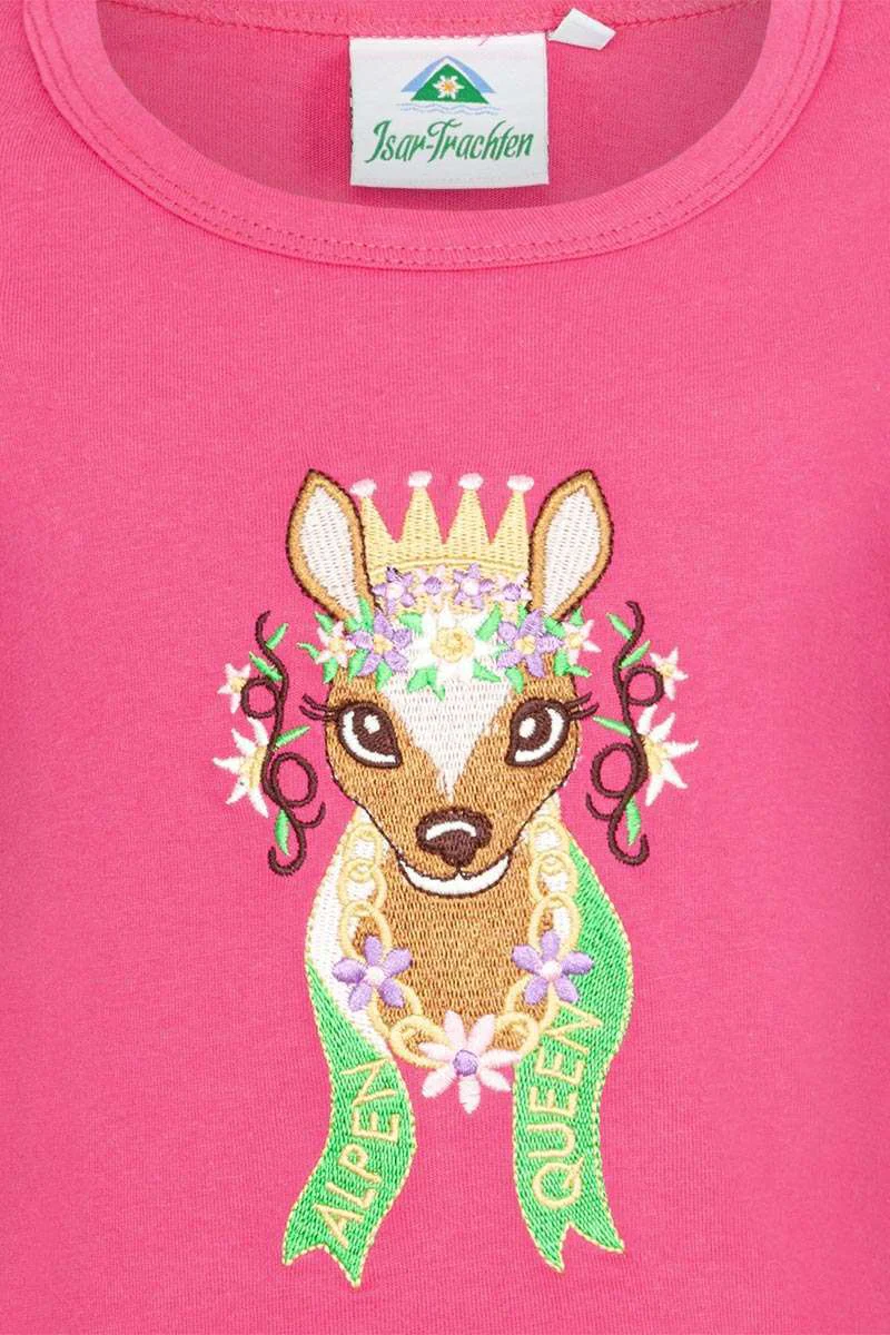 Mädchen T-Shirt 'Alpen Queen' mit Reh