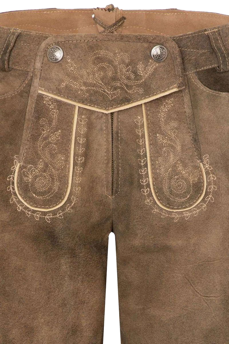 Damen Leder-Kniebundhose Ziegenvelour