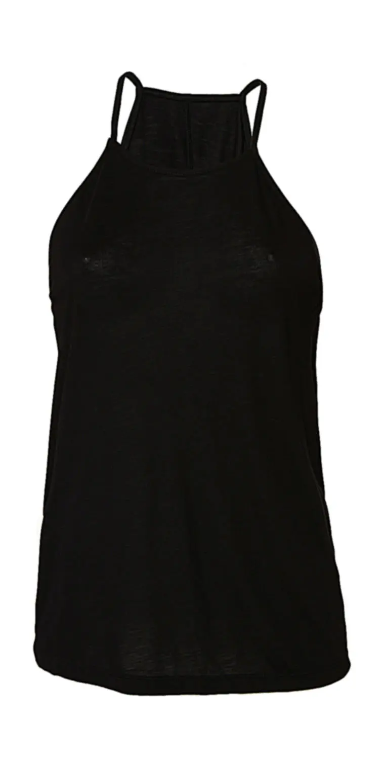 Fließendes Damen Tanktop mit hohem Kragen