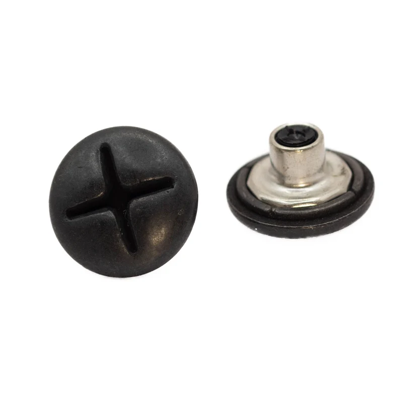 Jeansknopf Kreuzschlitz Schwarz – Metallknopf NJ-73
