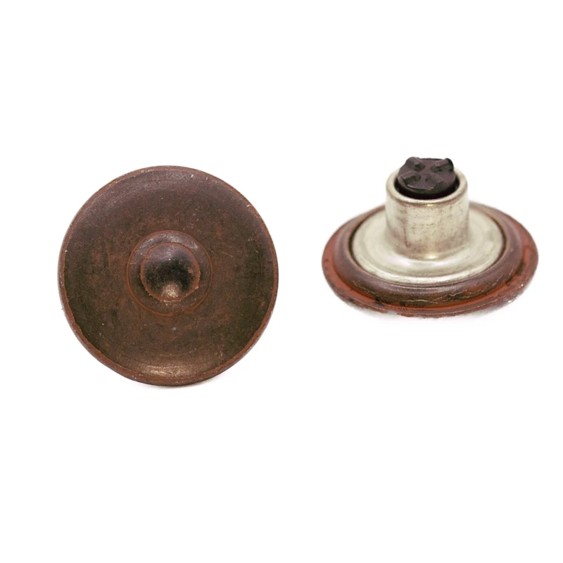 Jeansknopf Hut Muster Rost – Metallknopf NJ-74