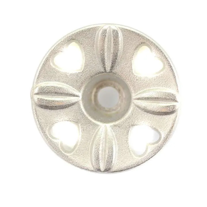 Jeansknopf Herzchen Silber – Metallknopf NJ-53