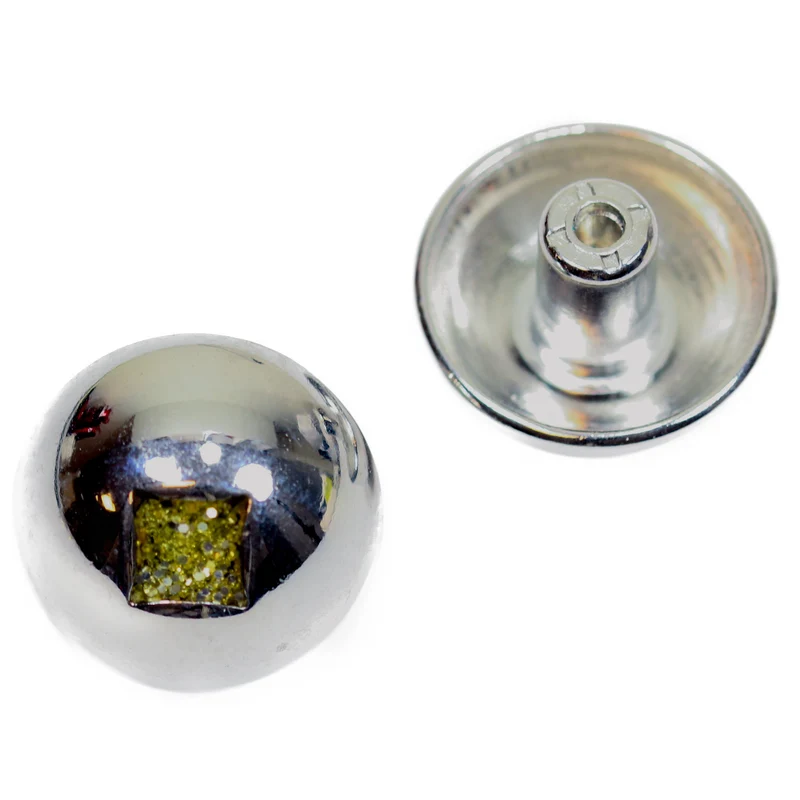 Jeansknopf Halbkugel Strass Silberfarben – Metallknopf NJ-69
