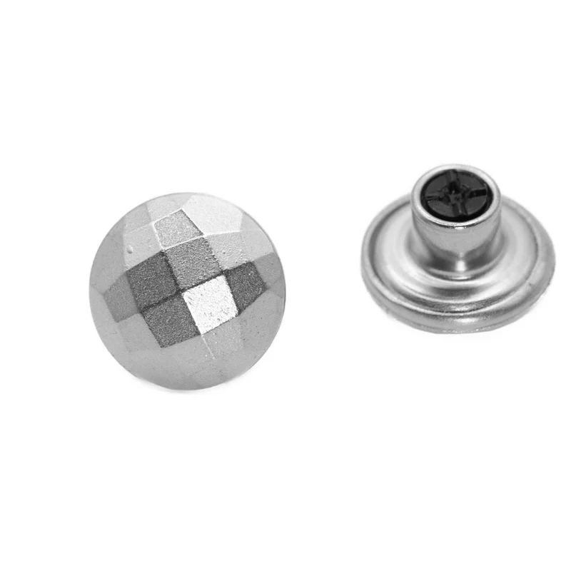 Jeansknopf Facetti Silber – Metallknopf NJ-77