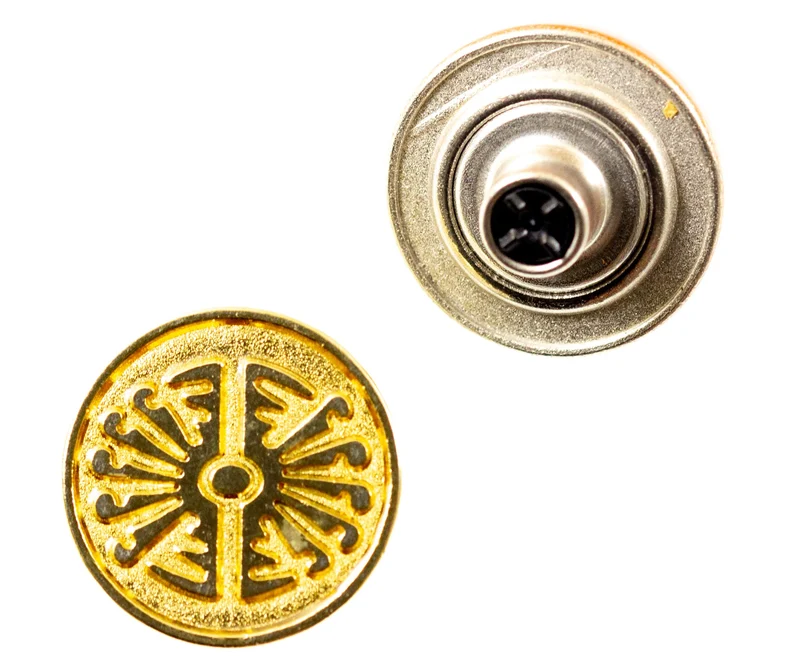 Jeansknopf Ethno Muster Altgold – Metallknopf NJ-57