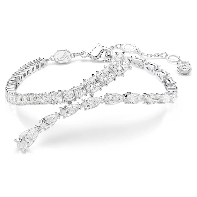 Swarovski Armband Damen Matrix Mixed Cuts Weiß/Rhodium 5693154