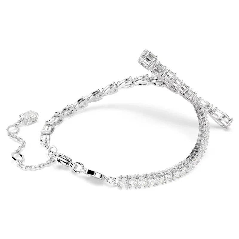 Swarovski Armband Damen Matrix Mixed Cuts Weiß/Rhodium 5693154