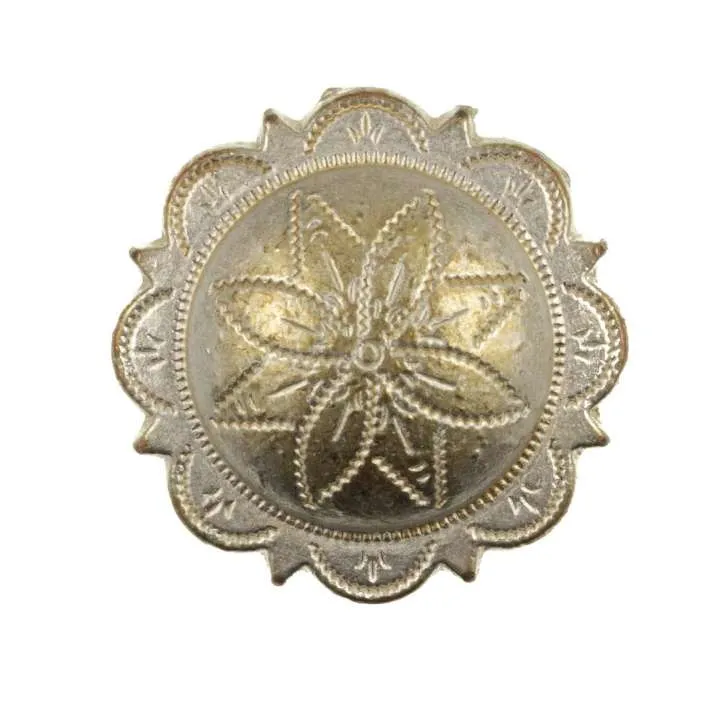 Jeansknopf Blume Silber/Gold – Metallknopf NJ-22