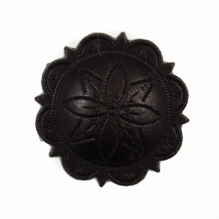 Jeansknopf Blume Schwarz – Metallknopf NJ-22