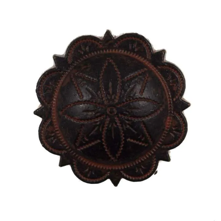 Jeansknopf Blume Braun – Metallknopf NJ-22