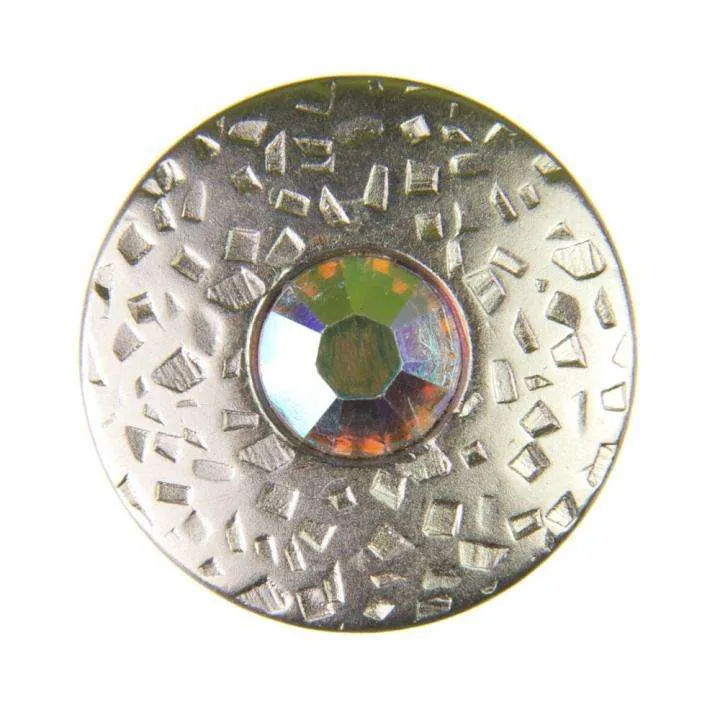 Trachten Metallknopf Silber mit Swarovski® Kristallen veredelt - ST-17-S Multi