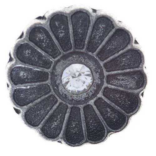 Knopf mit Strass Silber – Strass/Kristallknopf ST-15