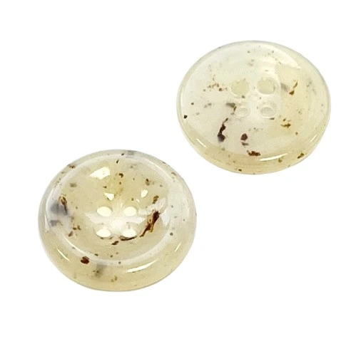 Knopf mit Sprenkeln Natur Creme – Kunststoffknopf KM-22
