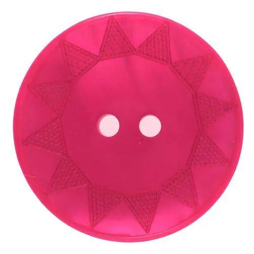 Knopf mit Musterung Rosa – Kunststoffknopf KROS-126