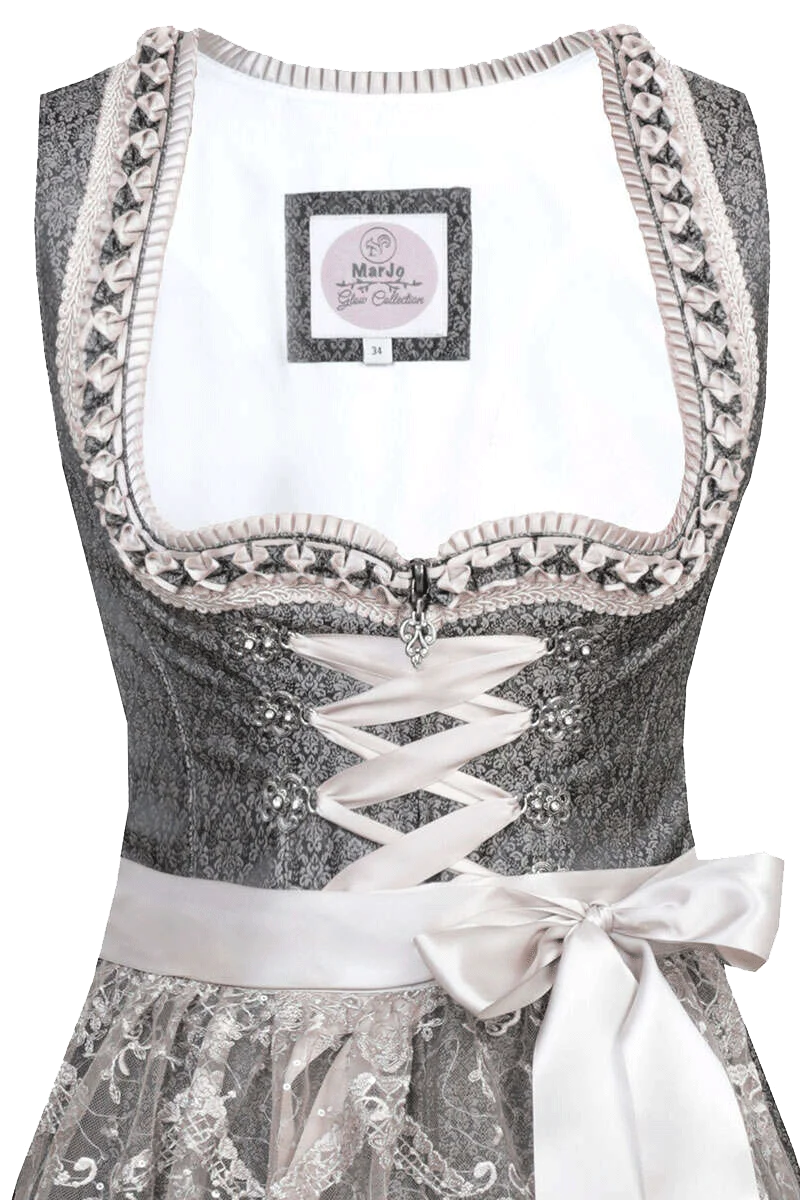 Dirndl Mini mit Schürze aus Spitze