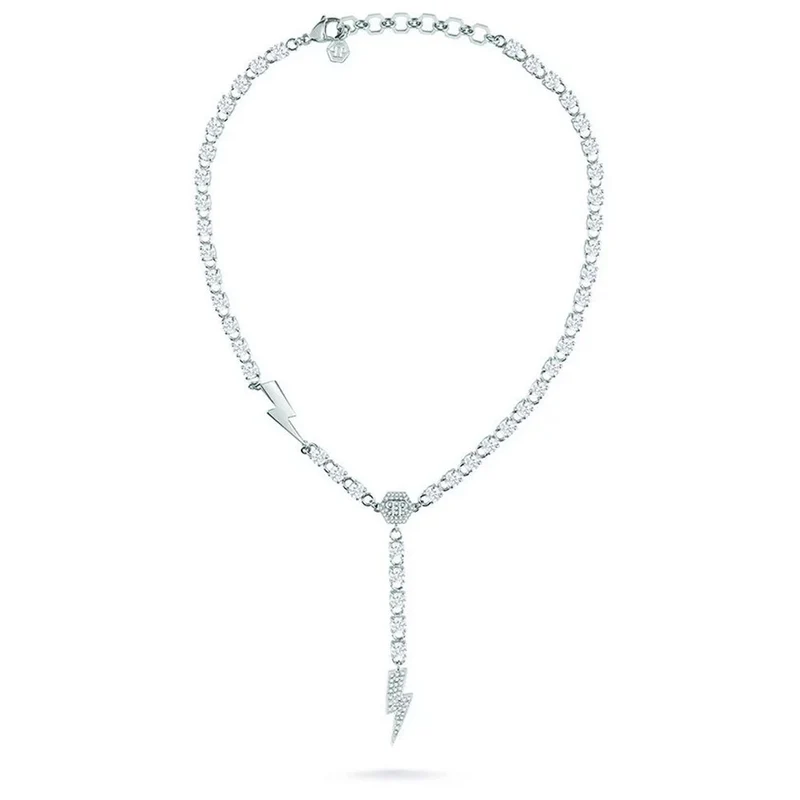 Philipp Plein Damen Halskette THUNDER LADY Weiß, Silberfarben PJ7EA08NU